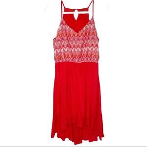 Lily Rose Red High Low Sleevless Dress Size Large